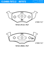 Remblokkenset, schijfrem ATE, u.a. für VW, Seat