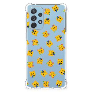 Doorzichtige Silicone Hoesje voor Samsung Galaxy A73 Katten Emojis