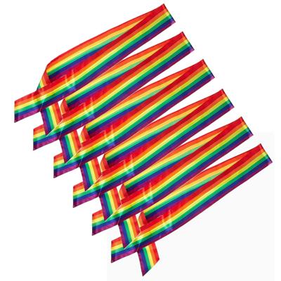 Smiffys Regenboog sjerp - 6x - volwassenen - Pride parade - liefde - lhbtiqa+