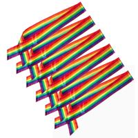 Smiffys Regenboog sjerp - 6x - volwassenen - Pride parade - liefde - lhbtiqa+