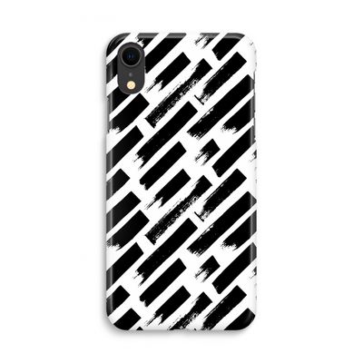 Zwarte vegen: iPhone XR Volledig Geprint Hoesje