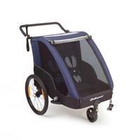 Polisport fietskar trailer incl. stroller kit grijs/blauw