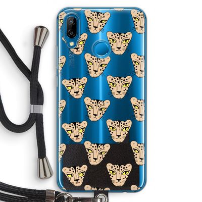 Tijger: Huawei P20 Lite Transparant Hoesje met koord