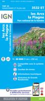 Wandelkaart - Topografische kaart 3532ET les Arcs - la Plagne | IGN - Institut Géographique National