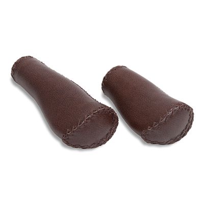 Selle Orient bruine handvatten - microvezel leer - 130/92mm