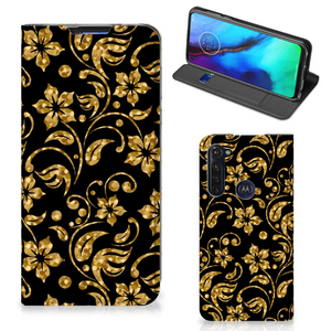 Motorola Moto G Pro Smart Cover Gouden Bloemen