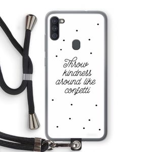 Confetti: Samsung Galaxy A11 Transparant Hoesje met koord