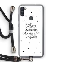 Confetti: Samsung Galaxy A11 Transparant Hoesje met koord Confetti: Samsung Galaxy A11 Transparant Hoesje met koord