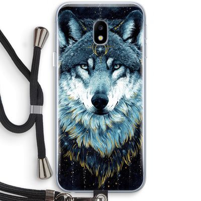 Darkness Wolf: Samsung Galaxy J3 (2017) Transparant Hoesje met koord