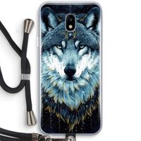 Darkness Wolf: Samsung Galaxy J3 (2017) Transparant Hoesje met koord