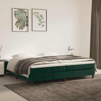 Boxspring bed 200x200 cm fluweel donkergroen