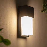 Buitenlamp zwart 'Jules' voordeur verlichting wandlamp antraciet E27 IP54 - thumbnail