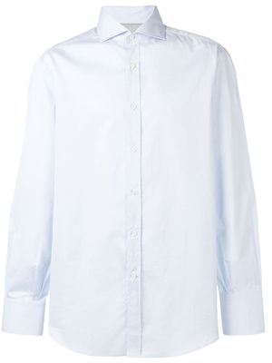 Brunello Cucinelli chemise à col pointu - Bleu Brunello Cucinelli chemise à col pointu - Bleu