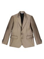 Dolce & Gabbana Kids blazer en soie à simple boutonnage - Marron