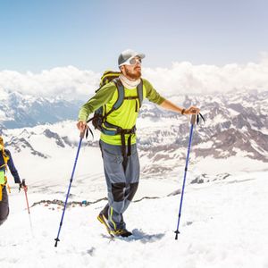 1 Paar Wandelstokken Aluminium Wandelstok Opvouwbare Alpiniststok Schokbestendig Verstelbare Lengtes 65-135CM voor Mannen en Vrouwen