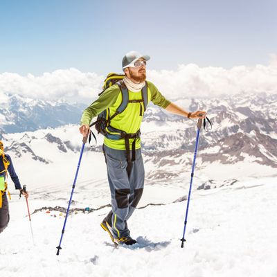 1 Paar Wandelstokken Aluminium Wandelstok Opvouwbare Alpiniststok Schokbestendig Verstelbare Lengtes 65-135CM voor Mannen en Vrouwen
