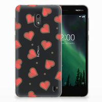 Nokia 2 TPU bumper Hearts - thumbnail