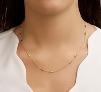 TFT Collier Geelgoud Ovaaltjes 1,3 mm 42 - 45 cm