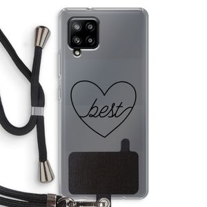 Best heart black: Samsung Galaxy A42 5G Transparant Hoesje met koord