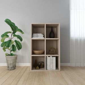 Boekenkast/dressoir 66x30x97,8 cm spaanplaat sonoma eikenkleur