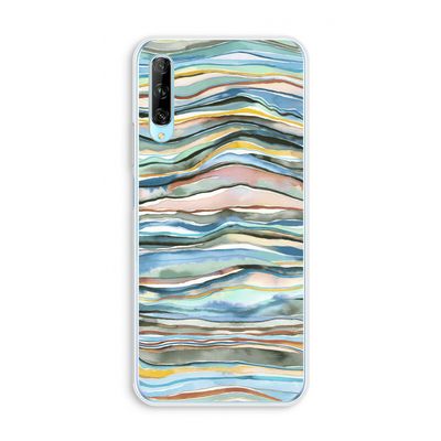 Watercolor Agate: Huawei P Smart Pro Transparant Hoesje