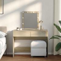 Kaptafel met LED-verlichting 100x40x130 cm sonoma eikenkleurig