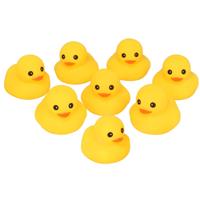 Gerimport Duckies Badeendjes - 8x - geel - 4 x 5 cm - bad eendjes race - eendje voor in bad