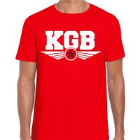KGB agent verkleed t-shirt rood voor heren