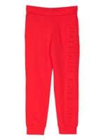 Balmain Kids pantalon de jogging à logo en relief - Rouge - thumbnail