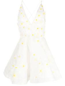 ZIMMERMANN robe Matchmaker Daisy à coupe mi-longue - Blanc