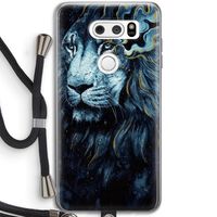 Darkness Lion: LG V30 Transparant Hoesje met koord