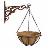 Esschert Design Hanging basket - 25 cm - metalen muurhaak en inleg
