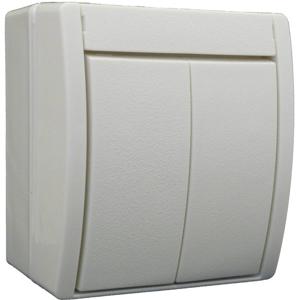 Busch-Jaeger 2601/5 W-54 Ocean (opbouw) Serieschakelaar spatwaterdicht Wit