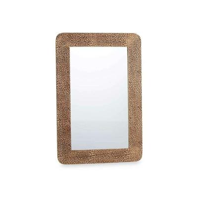 Wandspiegel Gift Decor Bruin Lakens 90 x 60 x 2 cm Rechthoekig