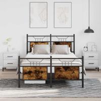Bedframe zonder matras hout gerookt eikenkleurig 120x200 cm