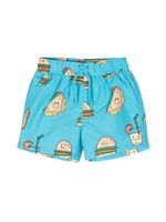 Stella McCartney Kids short de bain à imprimé graphique - Bleu