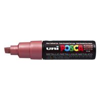 Paintmarker uni posca pc8k b schuin metallic rood