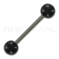 Tongpiercing acryl zwart