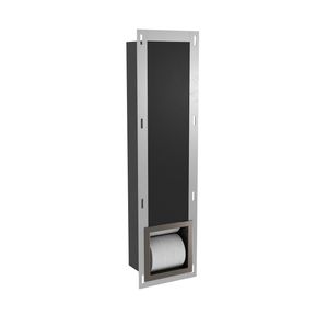 Reserve Toiletrolhouder Inbouw AQS Geborsteld Gunmetal Torelaat Aquasplash