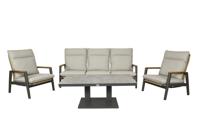 Qopps Yvori loungeset met Rubli up down tuintafel