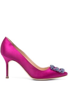 Manolo Blahnik escarpins Hangisi 90 mm en satin - Violet