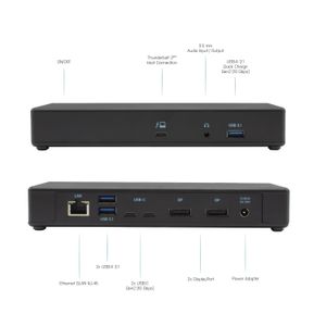 i-tec TB3CDUALDPDOCKPD laptop dock & poortreplicator Bedraad Thunderbolt 3 Zwart