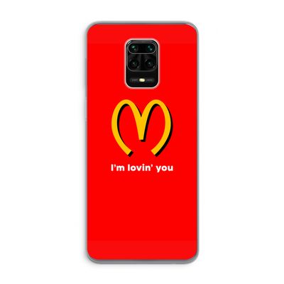 I'm lovin' you: Xiaomi Redmi Note 9 Pro Transparant Hoesje