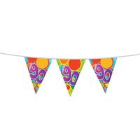 Leeftijd verjaardag thema vlaggetjes 90 jaar plastic 10 meter Leeftijd verjaardag thema vlaggetjes 90 jaar plastic 10 meter
