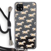 Ponys: Samsung Galaxy A22 5G Transparant Hoesje met koord