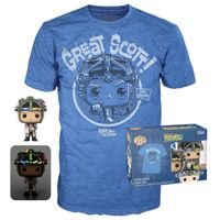 Pop! and Tee: Back to the Future - Glow in the Dark Doc with Helmet T-Shirt Size L