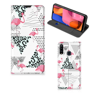 Samsung Galaxy A20s Hoesje maken Flamingo Triangle