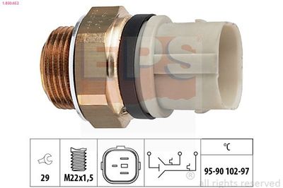 Temperatuurschakelaar, radiateurventilator 1850652