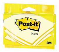 Post-it Notes, 100 vel, ft 76 x 127 mm, geel, op blister Post-it Notes, 100 vel, ft 76 x 127 mm, geel, op blister