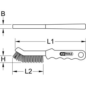 KS Tools 201.2340 spaakwiel & wielborstel 1 stuk(s)